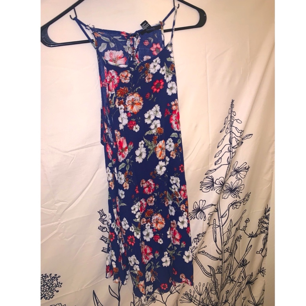 Long sleeve flower dress cut out shoulder low back